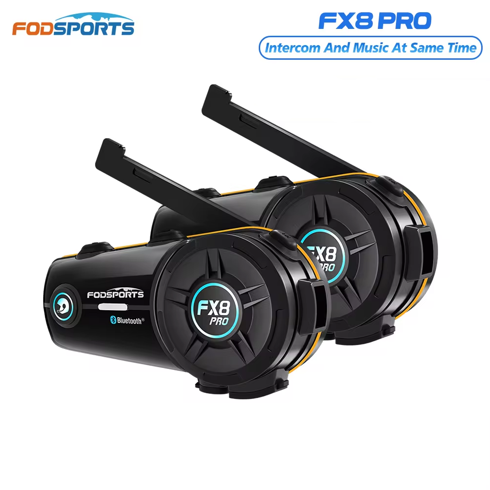 Full Face Motorcycle Helmet With Bluetooth - 2個セット Fodsports FX8 Pro バイク用インターコム Bluetooth
