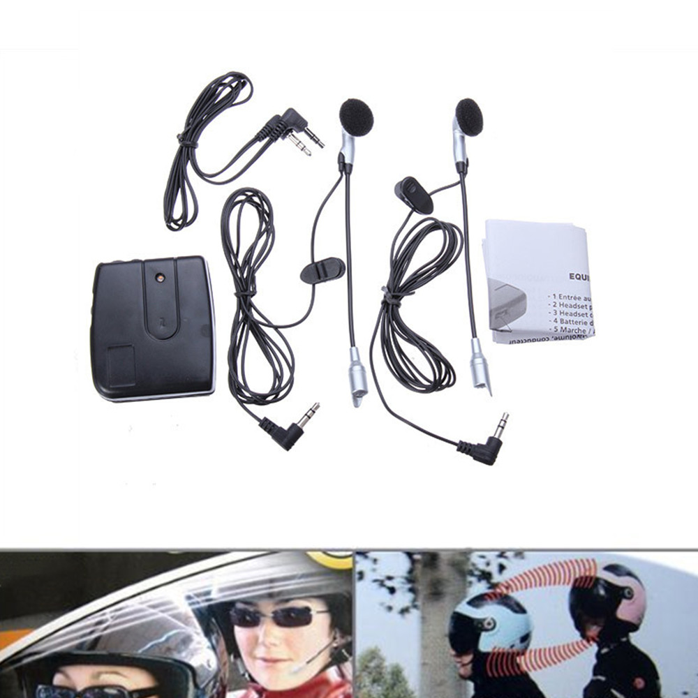Universal Motorcycle Helmet Intercom Headset - オートバイのヘルメット用の通信システム,ヘルメット用の通信デバイス,ヘルメット用の2方向指示器,フロントとリアmp3