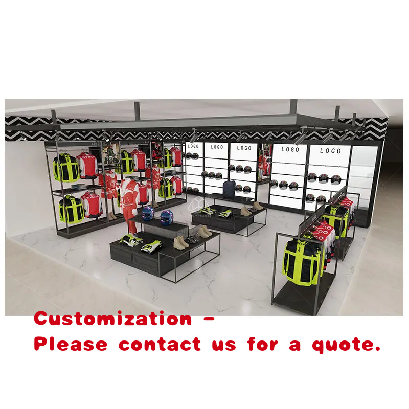 Motorcycle Helmets - カスタムバイクショップ陳列棚、店舗什器、ヘルメット陳列棚、バイクショールームスタンド