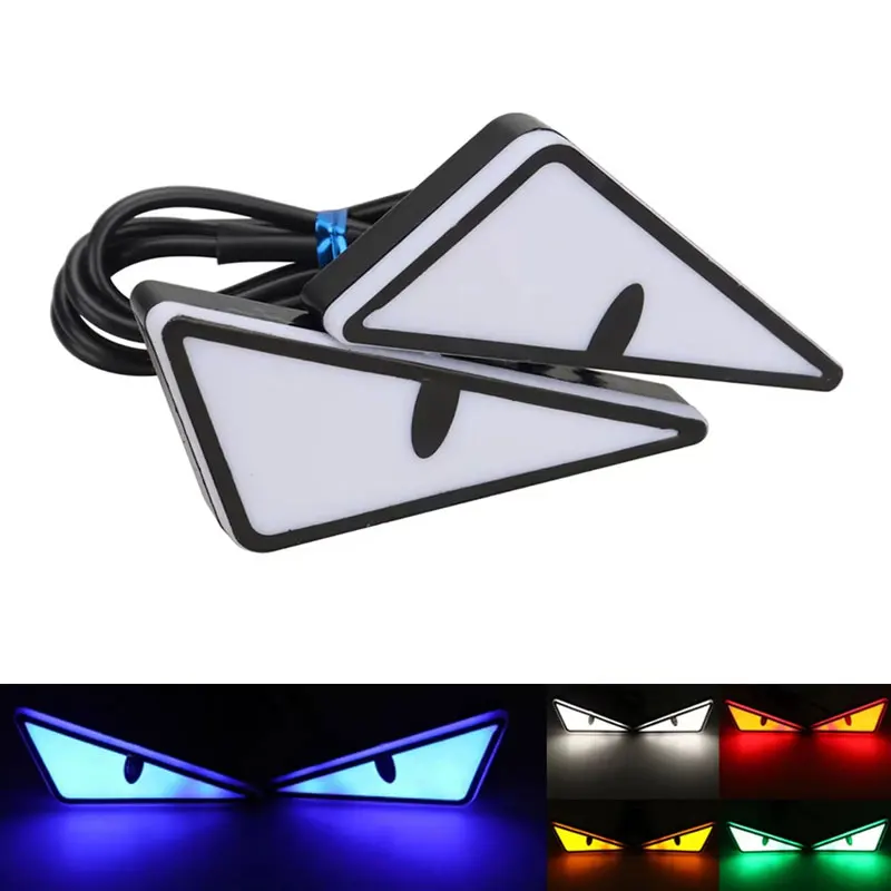 Universal Motorcycle Led Headlight Projector - ユニバーサルカーLEDデビルアイライト、デモアイヘッドライト、バイク用ミニターンシグナルフラッシャー、テールランプ、自動車装飾ライト
