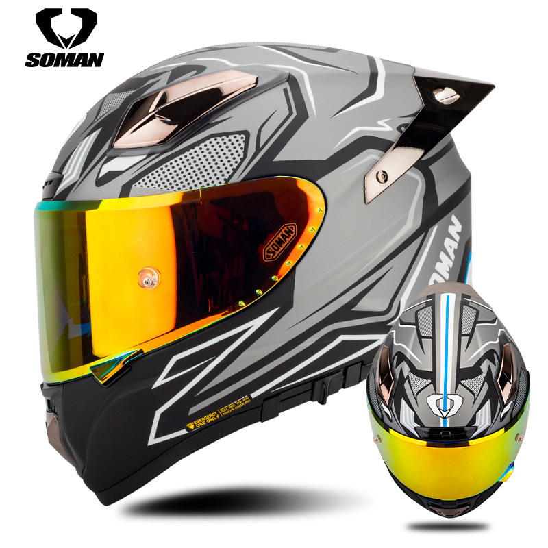 ソマンオートバイヘルメットカーボンファイバーフルフェイスヘル - Carbon Fiber Lightweight Motorcycle Helmet のレビューと価格