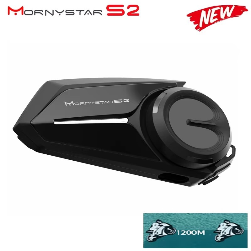 Mornystar S2 ヘルメットヘッドセットオートバイイ - Universal Motorcycle Helmet Intercom Headset のレビューと価格