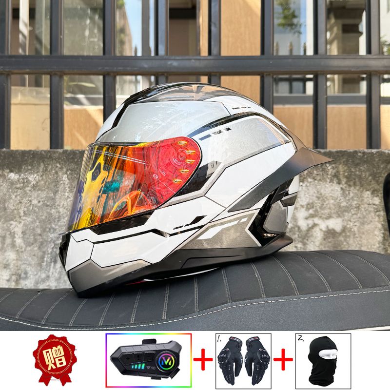 ORZ オートバイ Bluetooth ヘルメット四季用バイ - Full Face Motorcycle Helmet With Bluetooth のレビューと価格