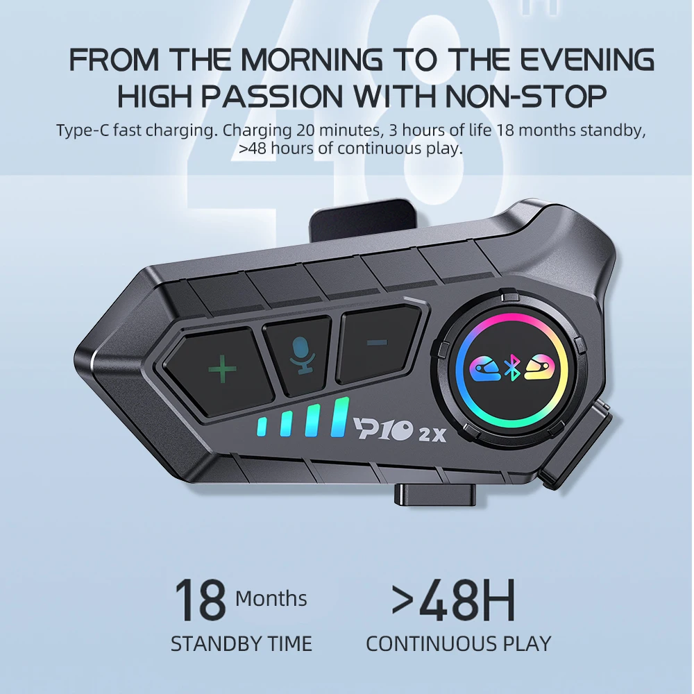 Kebidumei YP10 2X ワイヤレス Blueto - Universal Motorcycle Helmet Intercom Headset のレビューと価格
