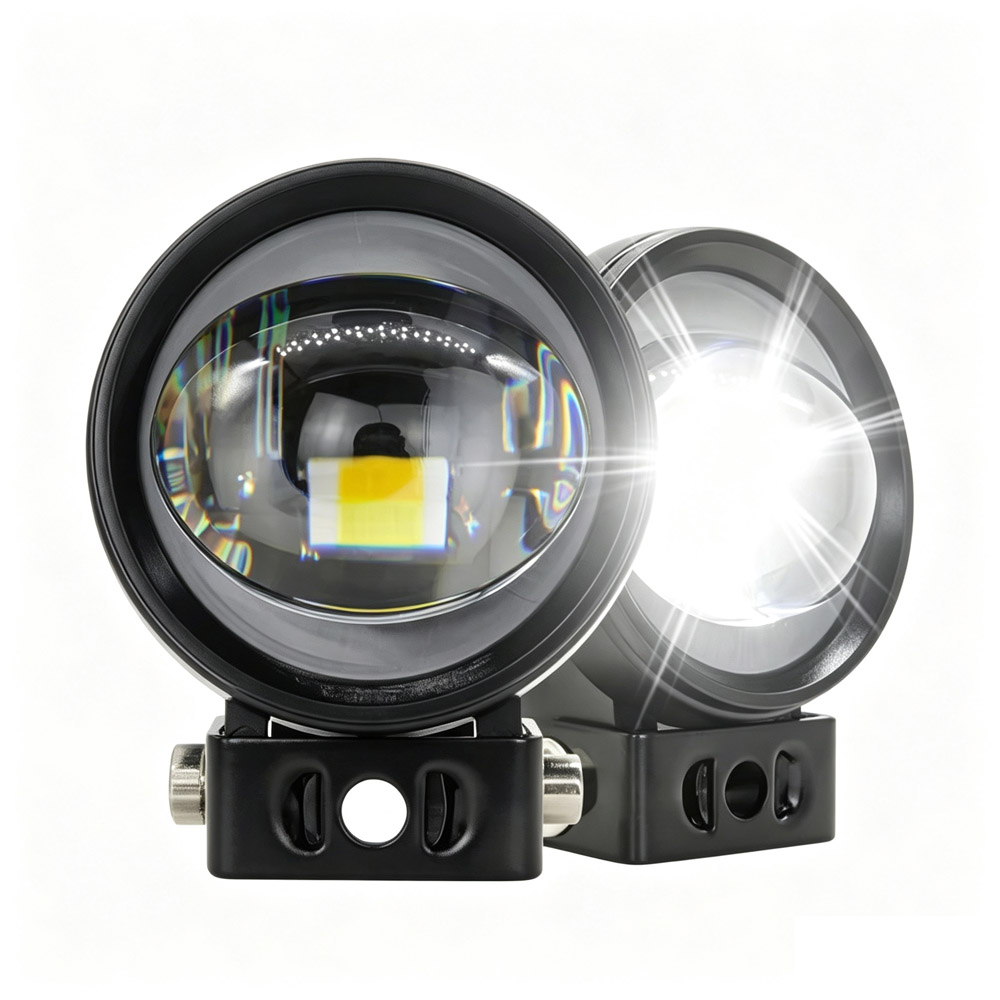 LED プロジェクタースポットライトオートバイ補助運転フォグ - Universal Motorcycle Led Headlight Projector のレビューと価格