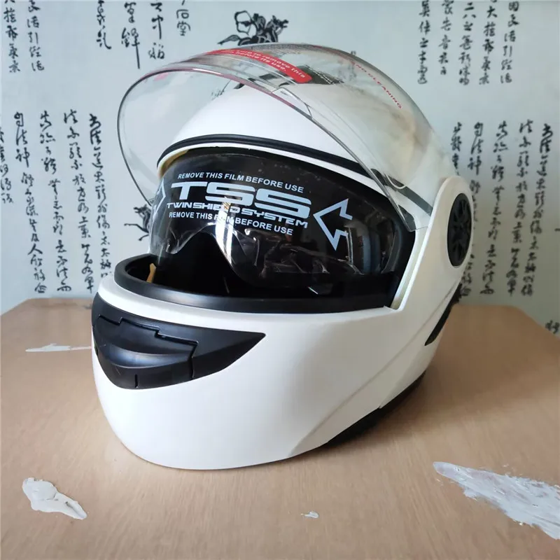 内蔵サンバイザー付き、安全性を高めたダブルレンズ、フルフェイ - Motorcycle Helmet Inner Sun Visor Lens のレビューと価格