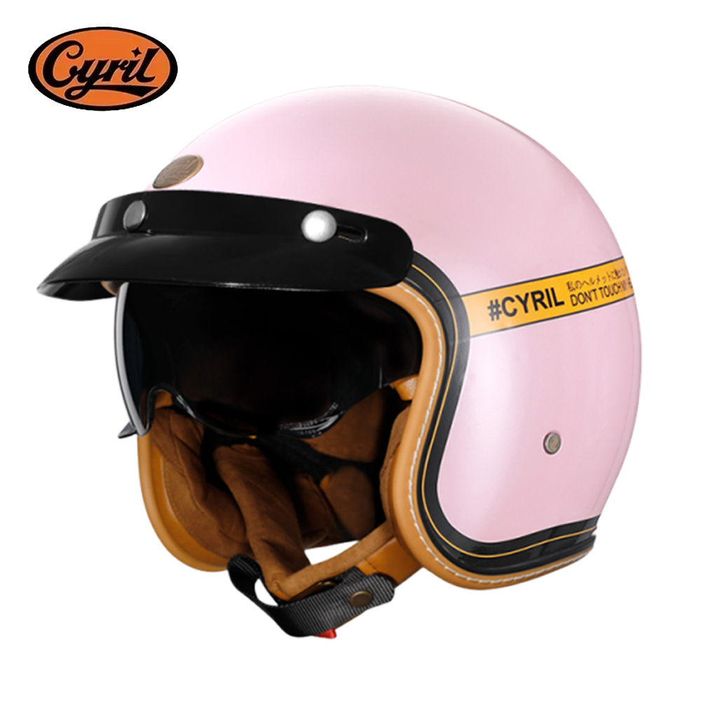 レトロなデザインの大人用オープンフェイス型電動スクーター用ヘ - Vintage Open Face Retro Helmet のレビューと価格