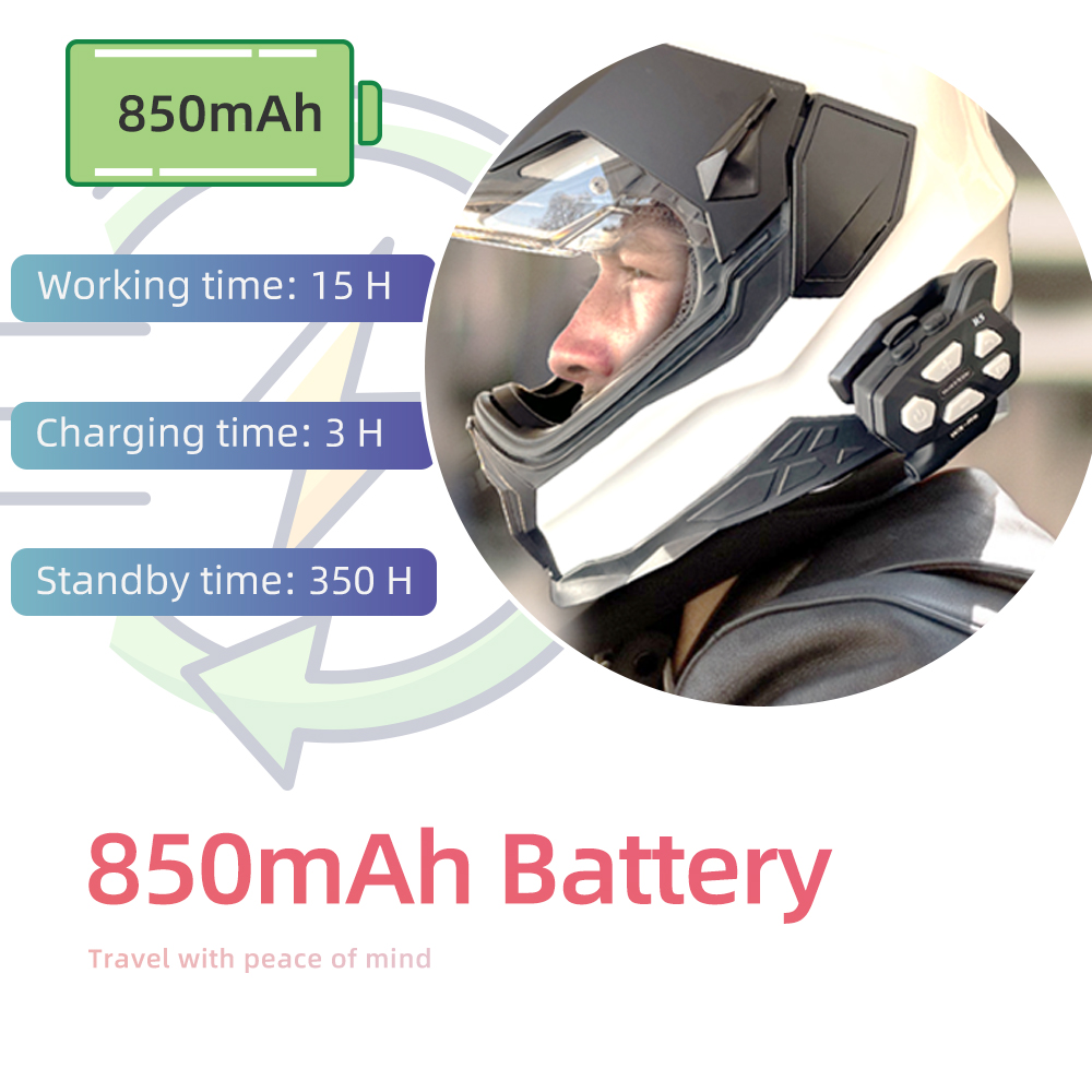 Wayxin-オートバイのヘルメットヘッドセット,防水インタ - Universal Motorcycle Helmet Intercom Headset のレビューと価格