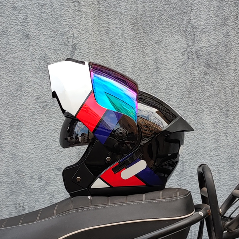 ORZ 最新 DOT 承認安全モジュラーフリップオートバイヘ - Dual Visor Motorcycle Racing Helmet のレビューと価格