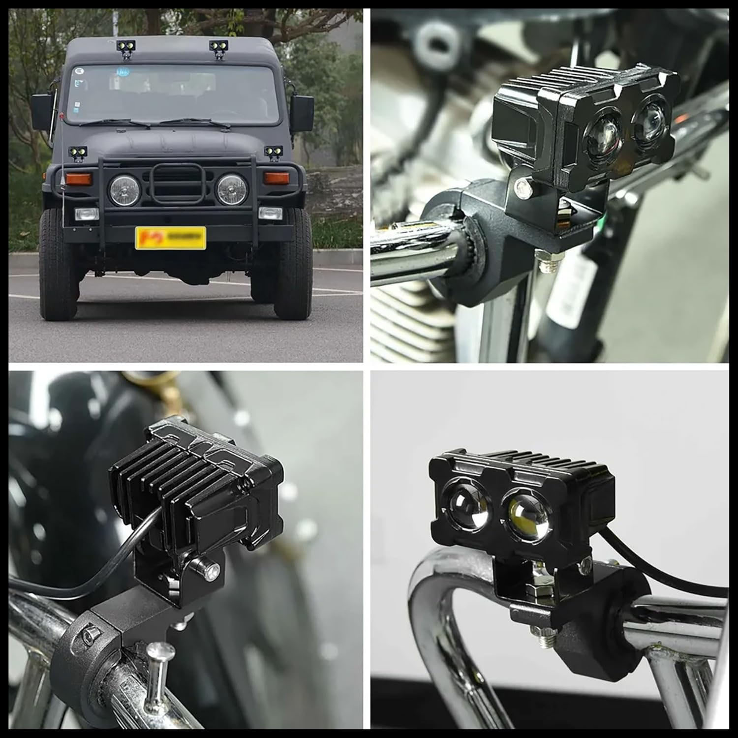 1/2 個オートバイ LED フォグランプ ATV 運転フォ - Atv Parts のレビューと価格