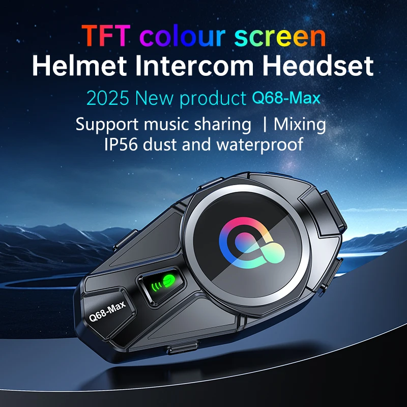 Q68-Max オートバイヘルメット Bluetooth ヘ - Universal Motorcycle Helmet Intercom Headset のレビューと価格