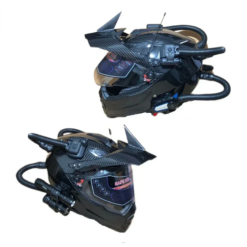 レトロヘルメット オートバイ オフロード ラリーヘルメット  - Full Face Motorcycle Helmet With Bluetooth のレビューと価格