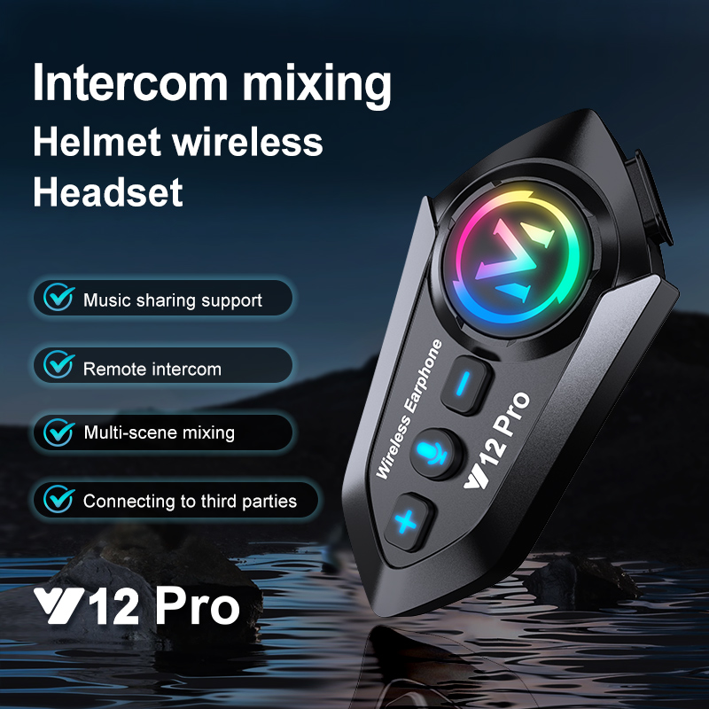 Bluetooth 5.4 オートバイヘルメットインターホン - Universal Motorcycle Helmet Intercom Headset のレビューと価格